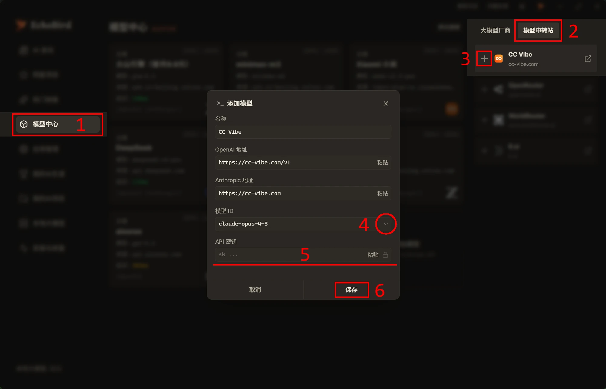 通过 EchoBird 快速配置 CC Vibe